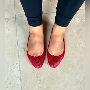 Ralph Lauren Red Ballet Flats Size 11